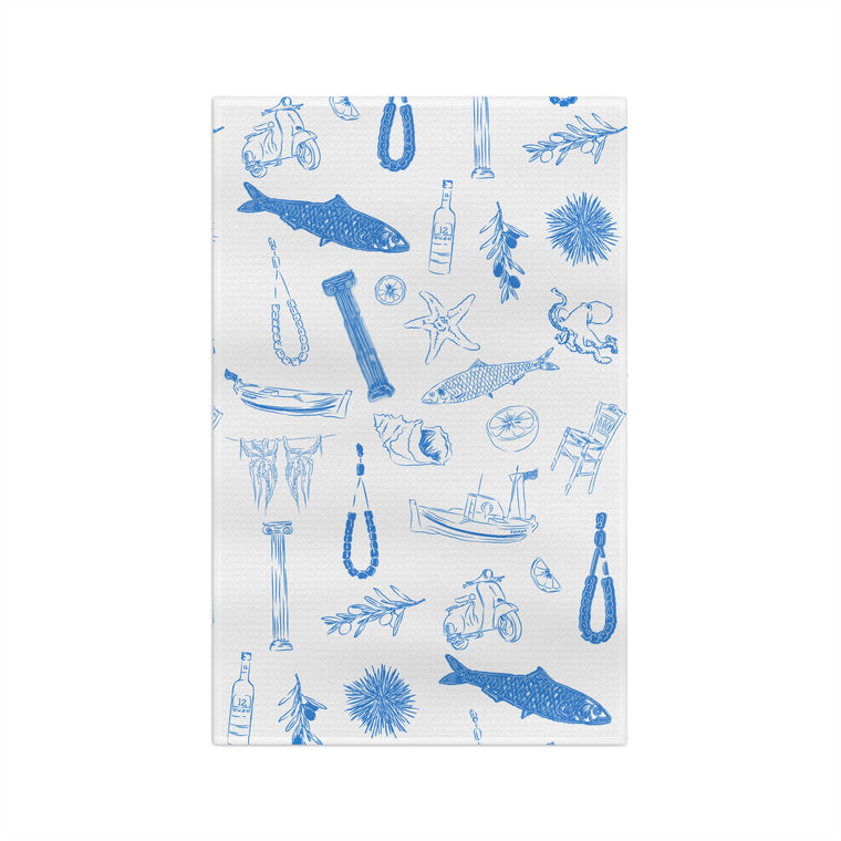 Greek Sardelles Soft Tea Towel