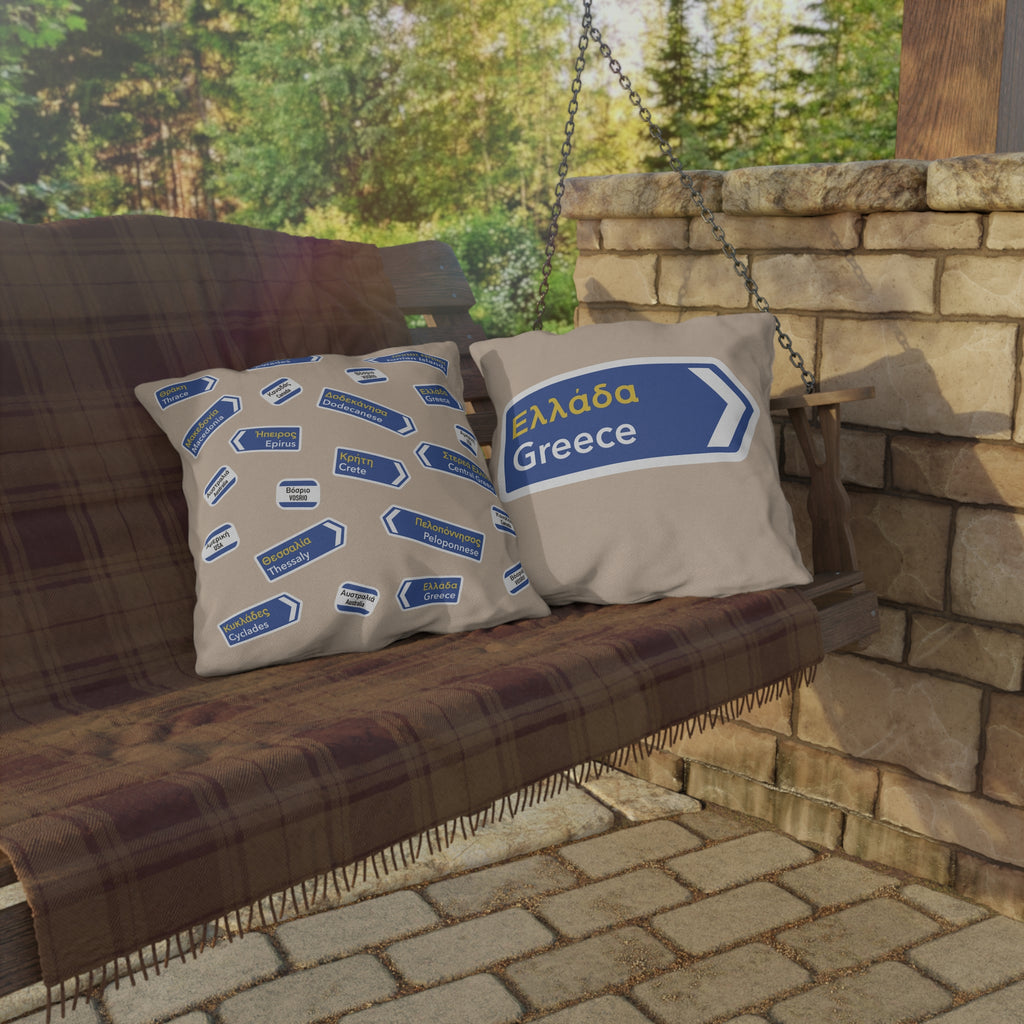 Everywhere Are Signs Outdoor Pillows