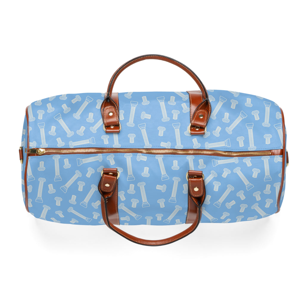 Pillared Sky Blue Waterproof Travel Bag