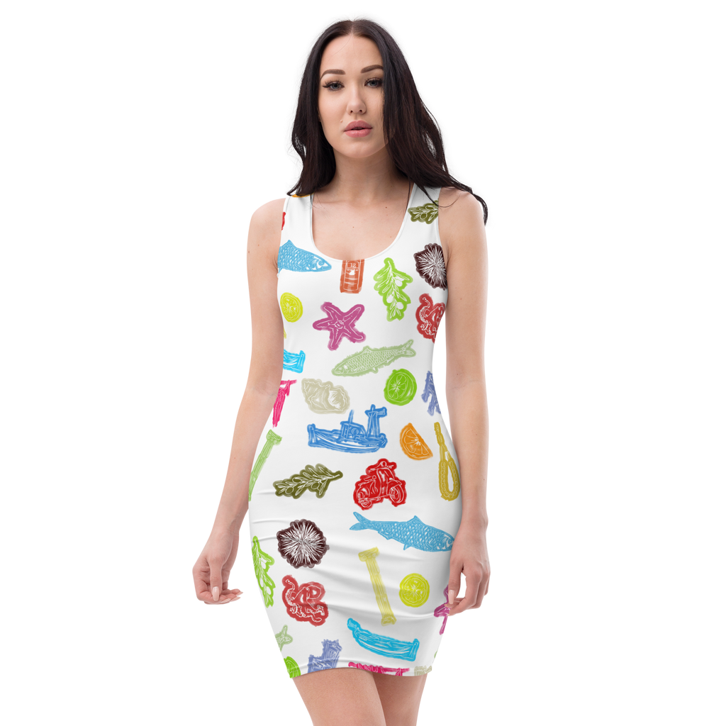 Greek Sardelles Coloured Bodycon dress