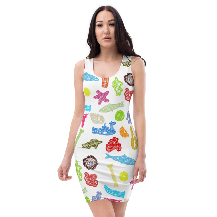 Greek Sardelles Coloured Bodycon dress