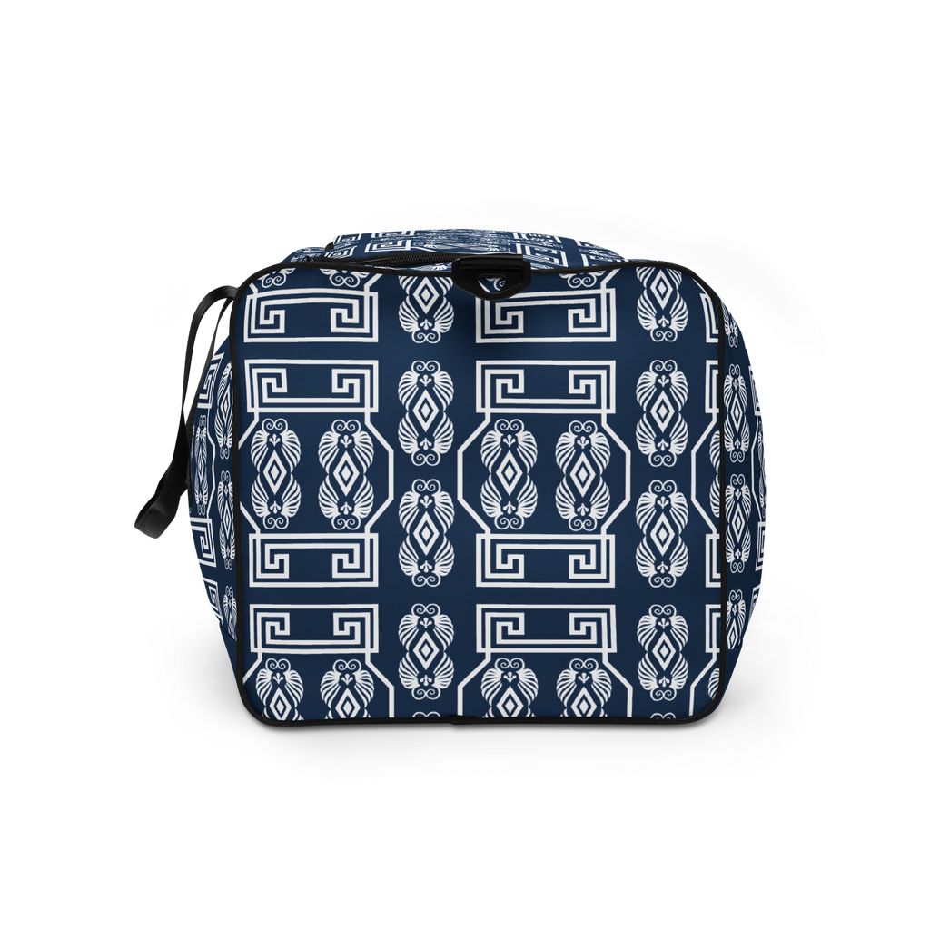 The Greek Key Navy Duffle bag