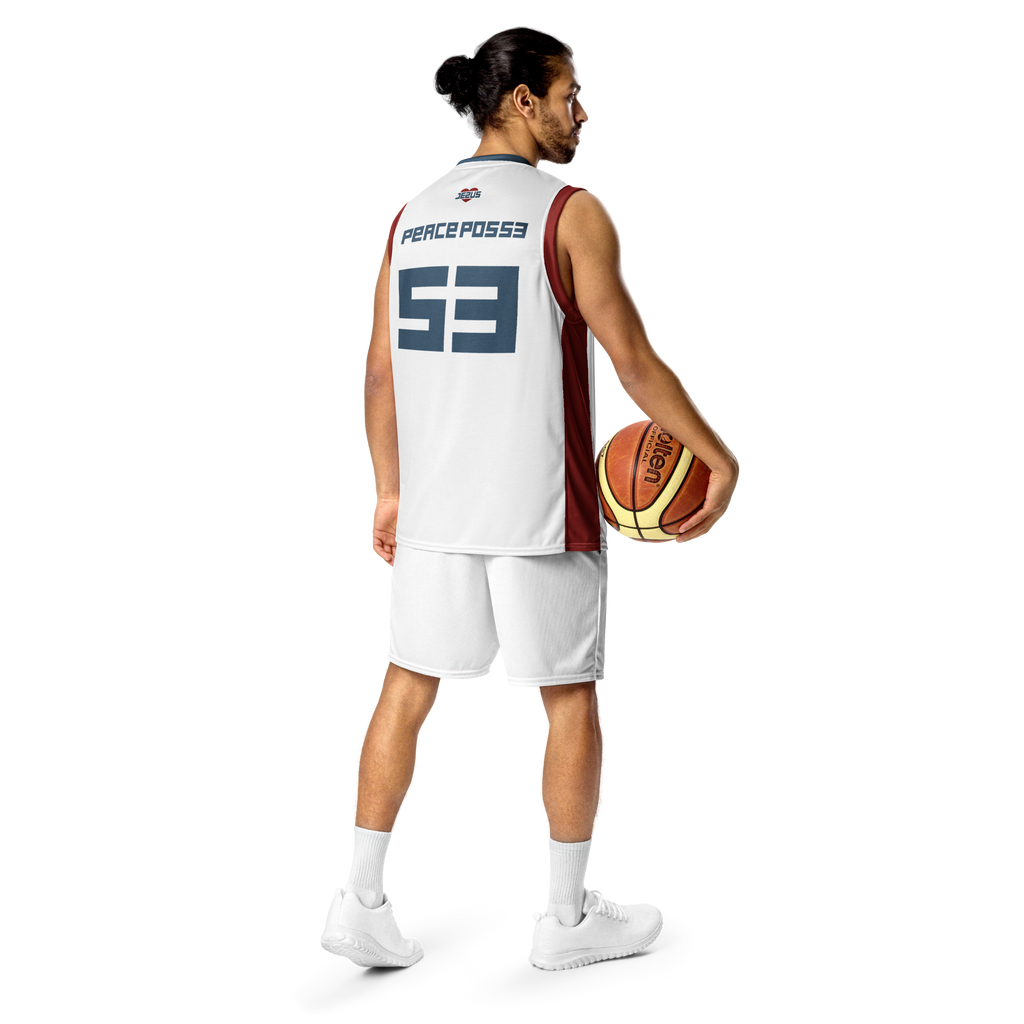 Jesus Peace Posse Recycled unisex basketball jersey