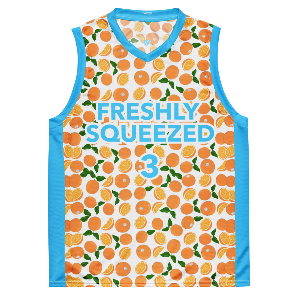 Freshly Squeezed Home Recycled unisex basketball jersey
