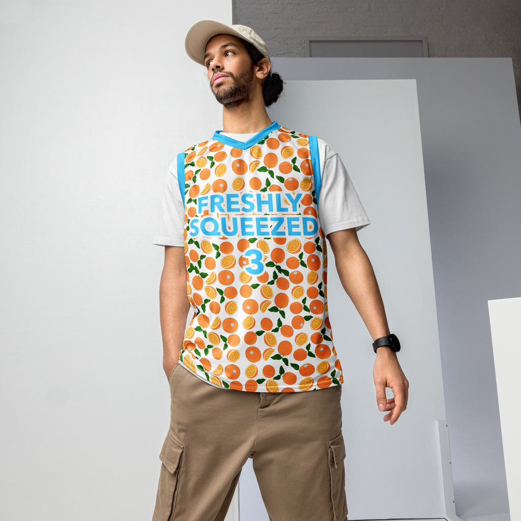 Freshly Squeezed Home Recycled unisex basketball jersey
