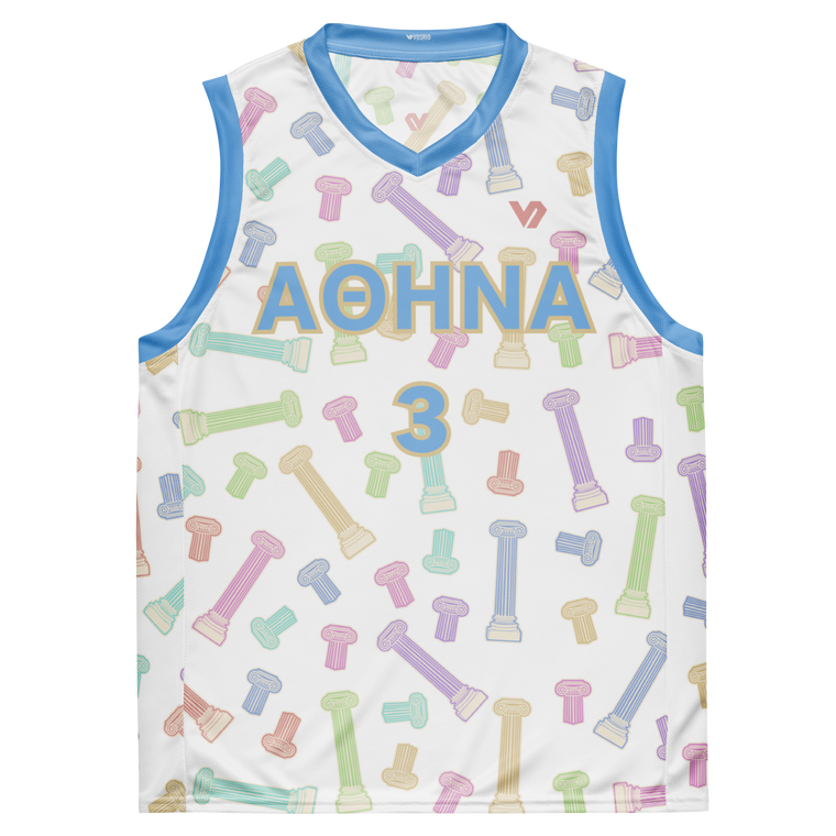 Pillared Sky Athena Recycled unisex basketball jersey