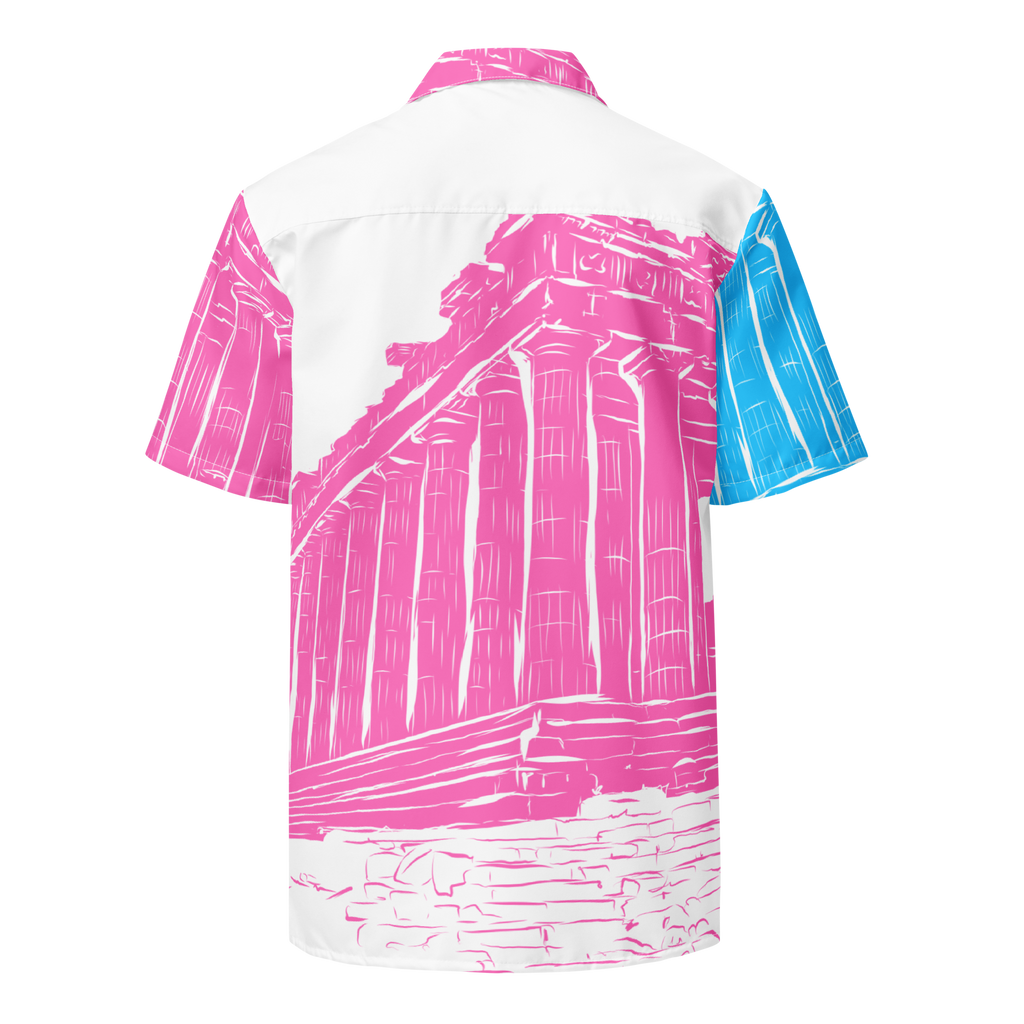 Athens Tourist Rocket Popsicle Hawaiian Unisex button shirt