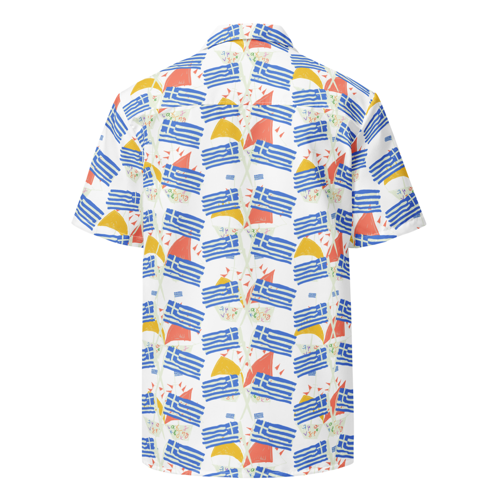 Greek Sailing Hawaiian Unisex button shirt