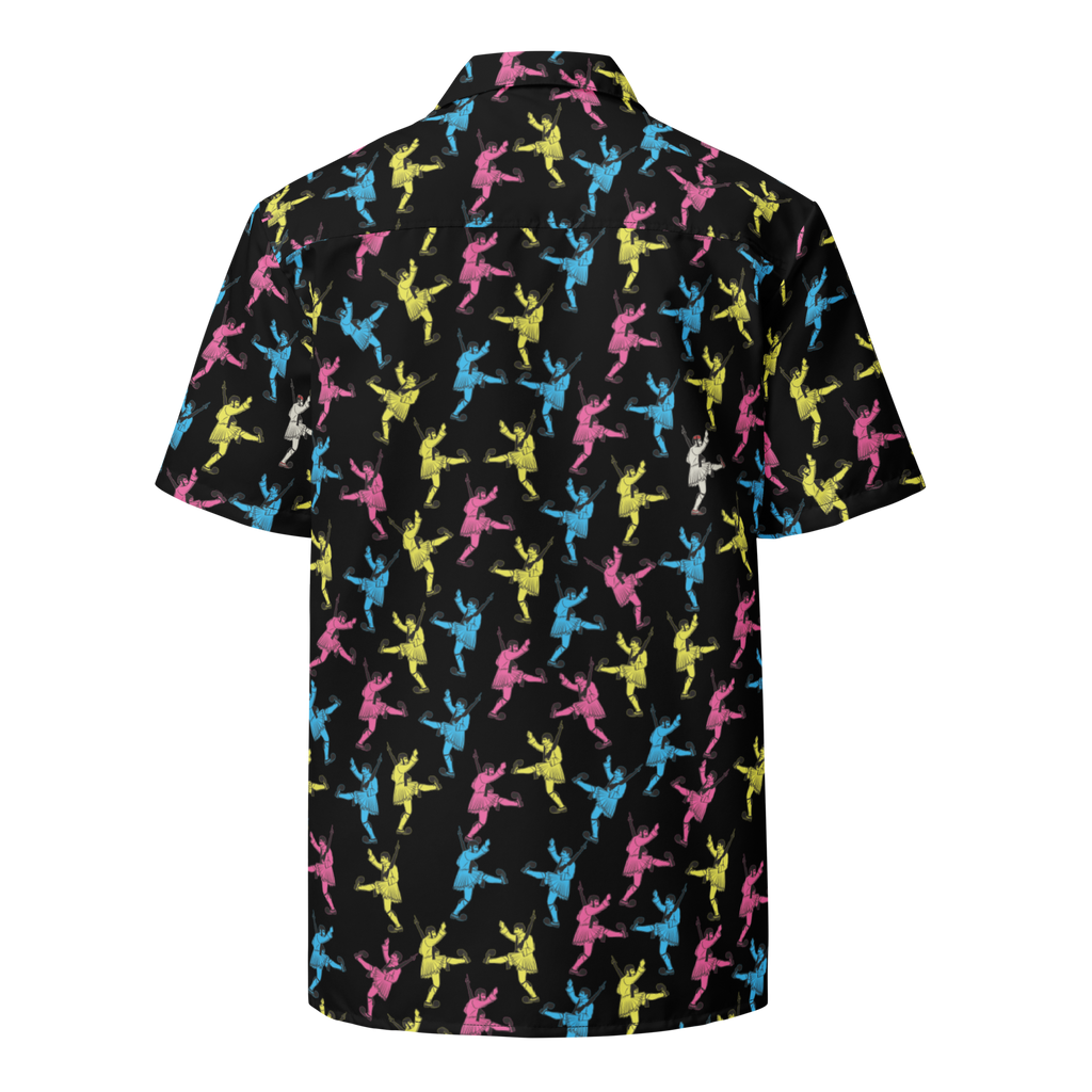 CMYK Evzones Black Hawaiian Unisex button shirt