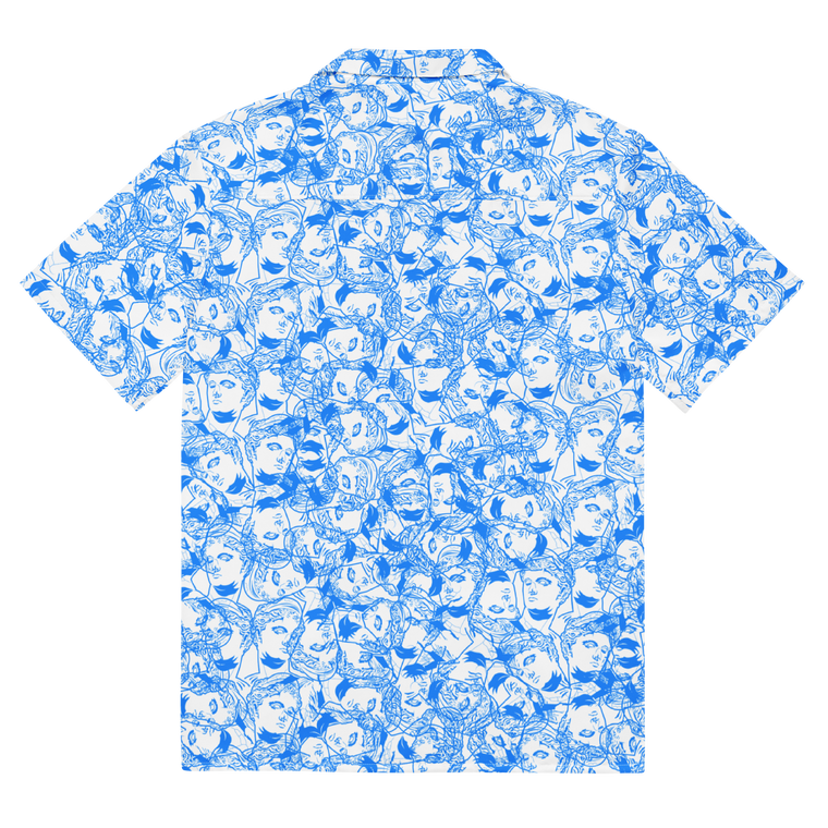 VOSRIO Select Blue Hawaiian Unisex button shirt