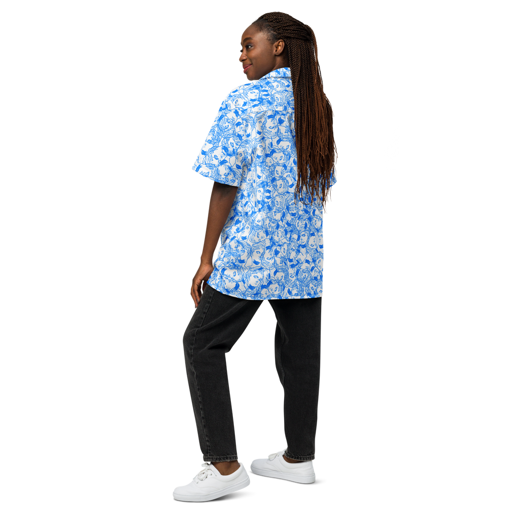 VOSRIO Select Blue Hawaiian Unisex button shirt