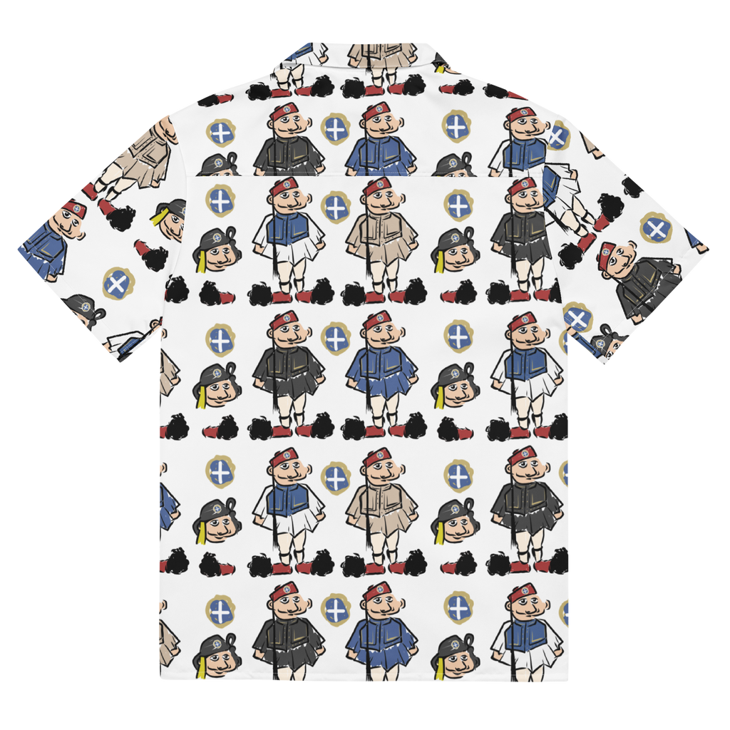 Happy Evzones Hawaiian Unisex button shirt