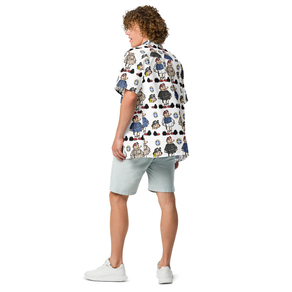 Happy Evzones Hawaiian Unisex button shirt