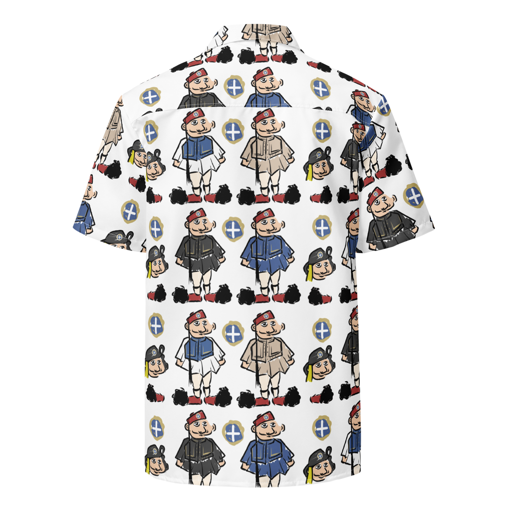 Happy Evzones Hawaiian Unisex button shirt