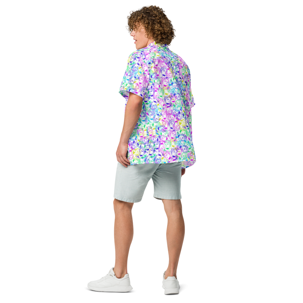 VOSRIO Επιλέξτε CMYK Hawaiian Unisex πουκάμισο με κουμπί