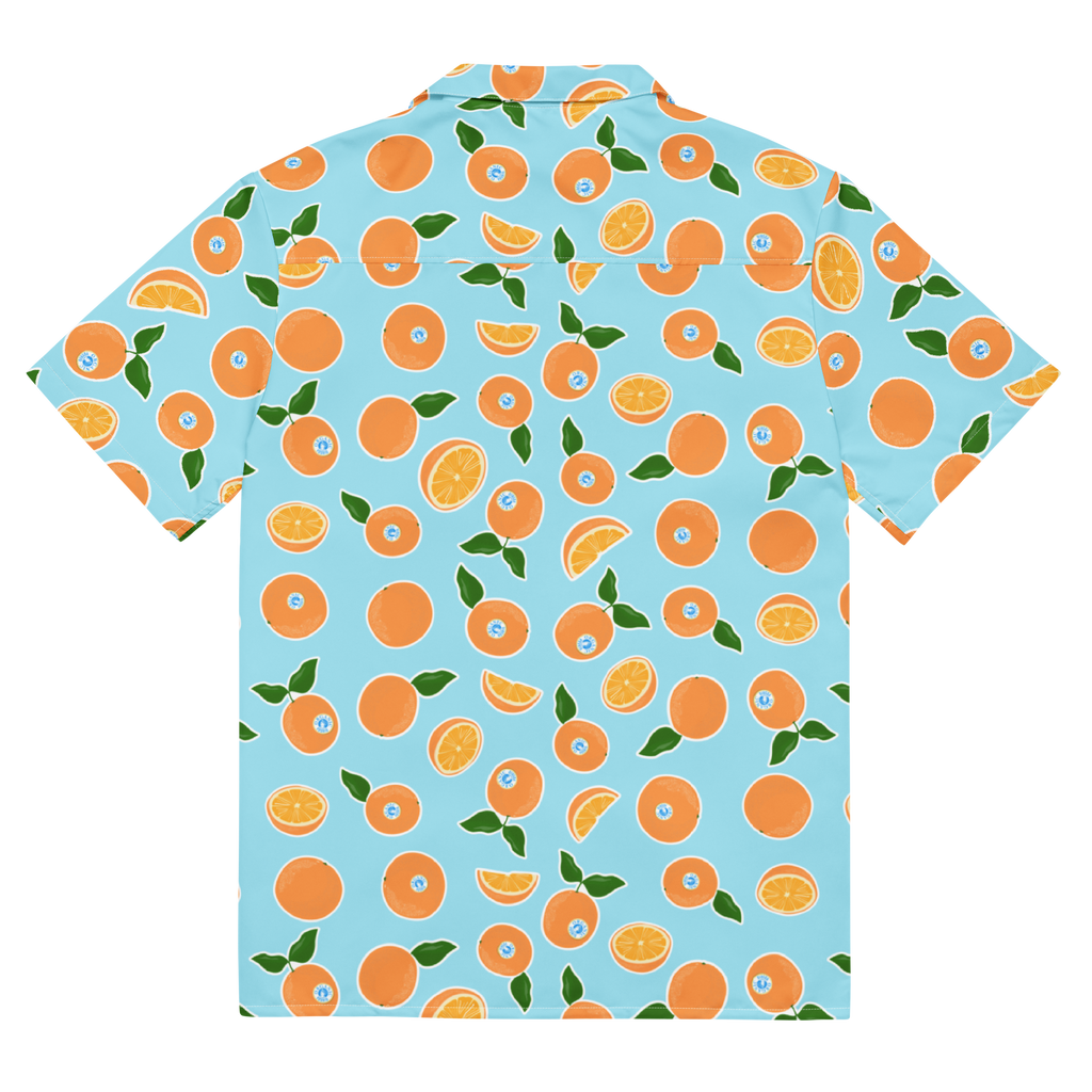 Organic Portokalada Hawaiian Unisex button shirt