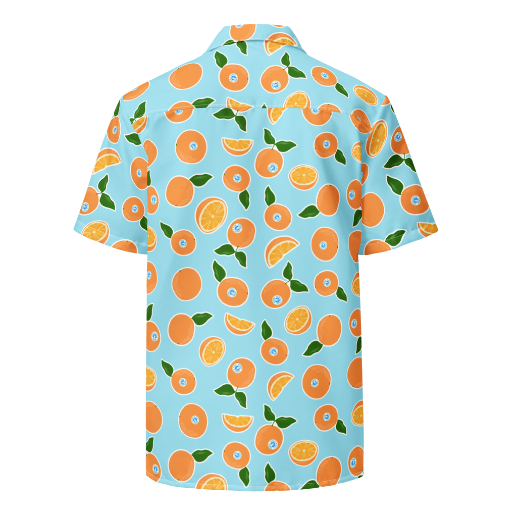 Organic Portokalada Hawaiian Unisex button shirt