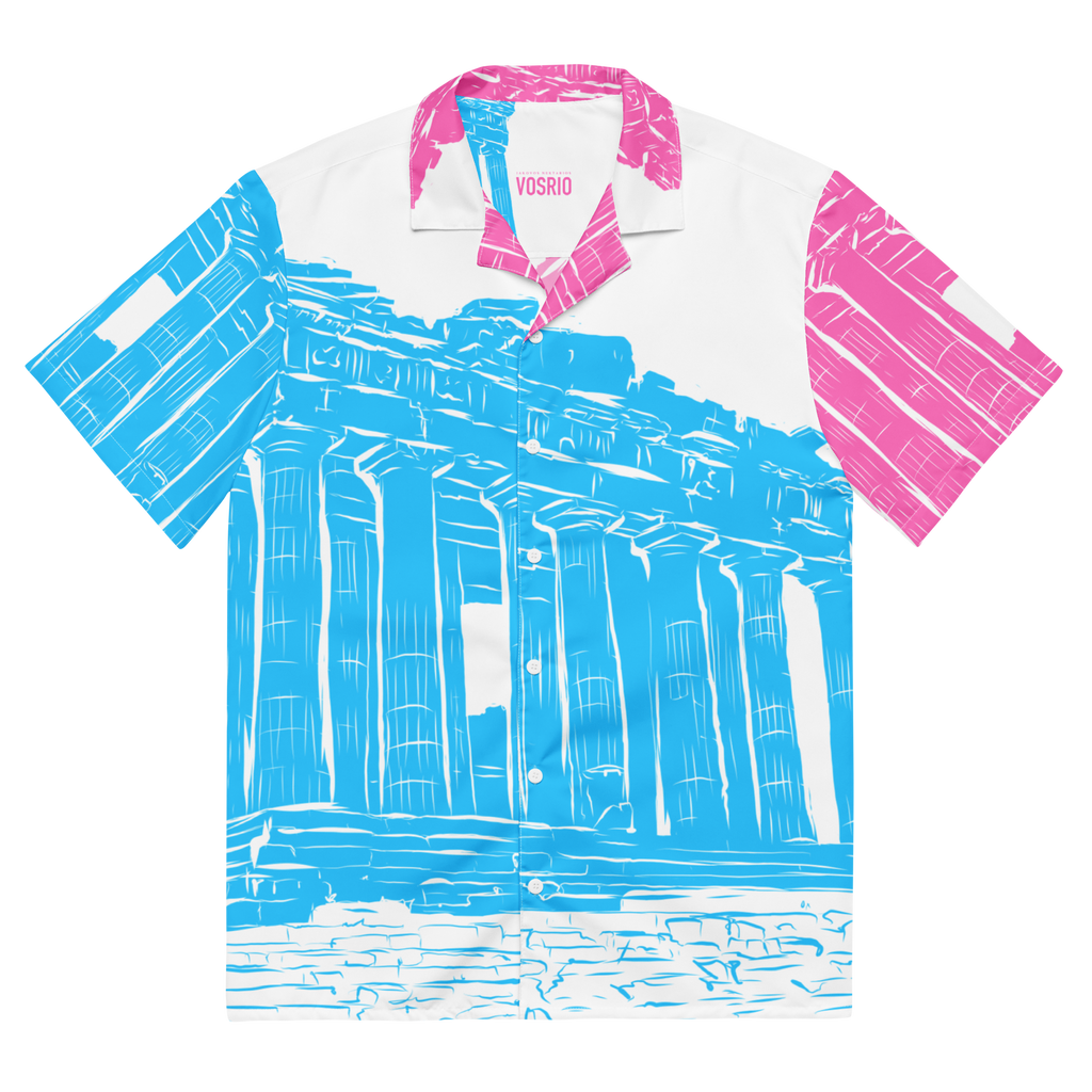 Athens Tourist Rocket Popsicle Hawaiian Unisex button shirt