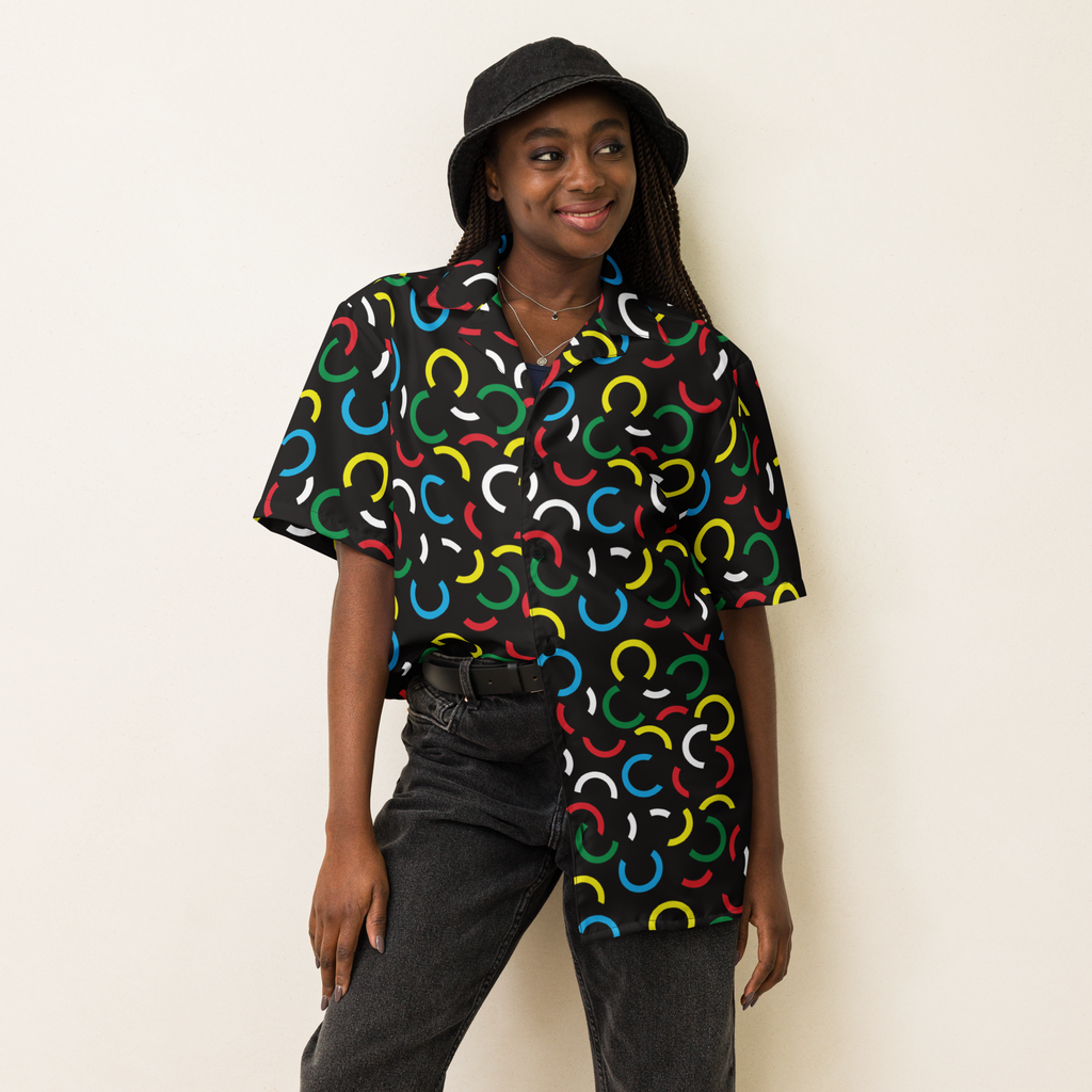 3 Hour Delay Midnight Hawaiian Unisex button shirt