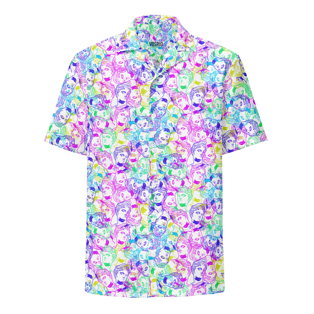 VOSRIO Επιλέξτε CMYK Hawaiian Unisex πουκάμισο με κουμπί