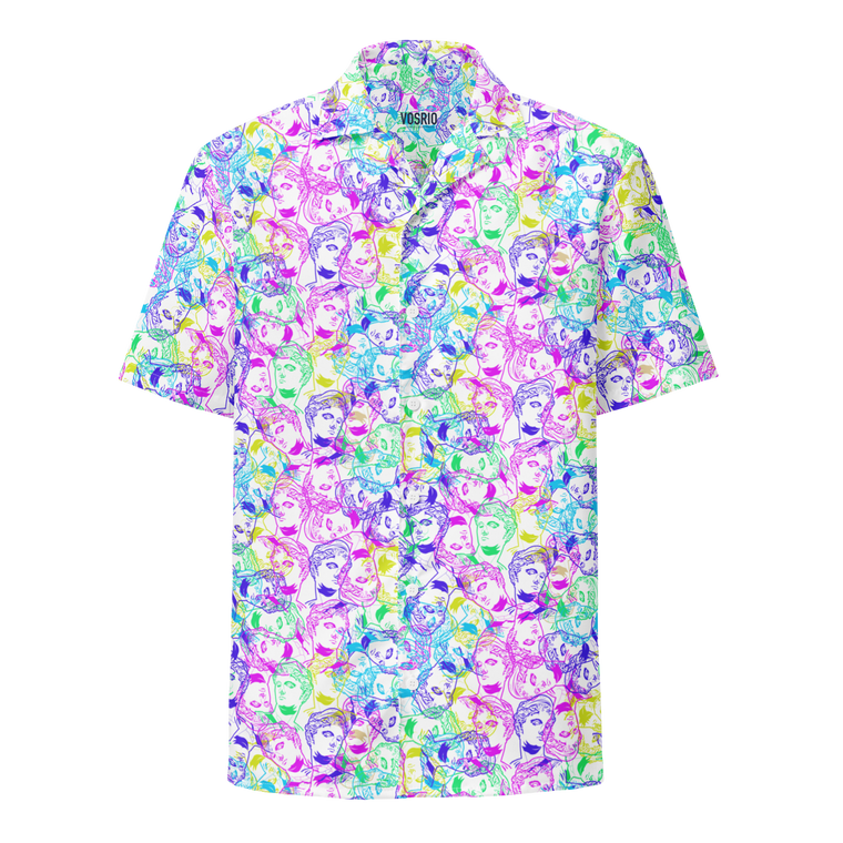 VOSRIO Select CMYK Hawaiian Unisex button shirt
