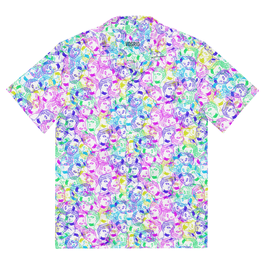 VOSRIO Επιλέξτε CMYK Hawaiian Unisex πουκάμισο με κουμπί