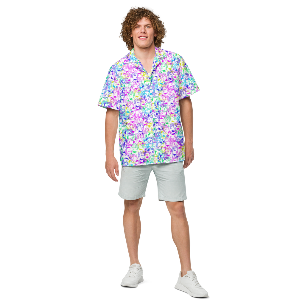 VOSRIO Επιλέξτε CMYK Hawaiian Unisex πουκάμισο με κουμπί