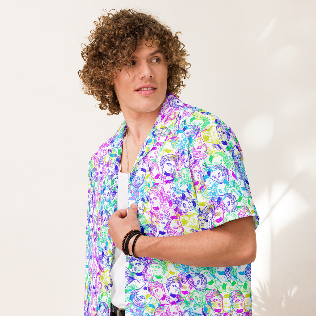 VOSRIO Select CMYK Hawaiian Unisex button shirt