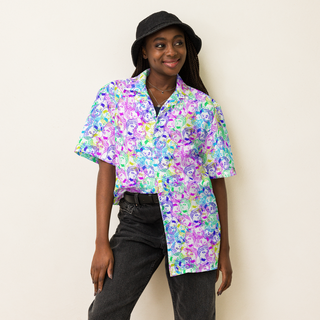 VOSRIO Select CMYK Hawaiian Unisex button shirt