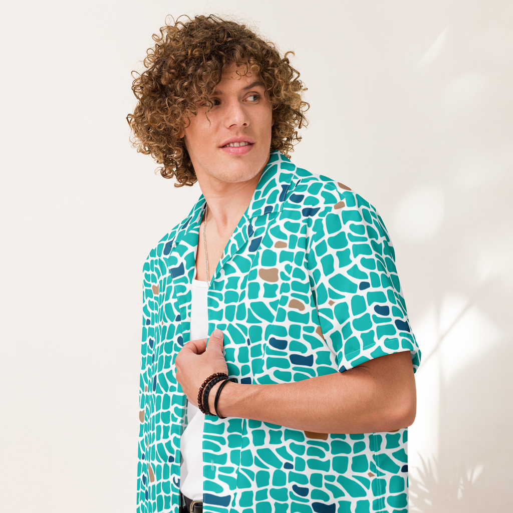 Mykonos Hawaiian Unisex button shirt