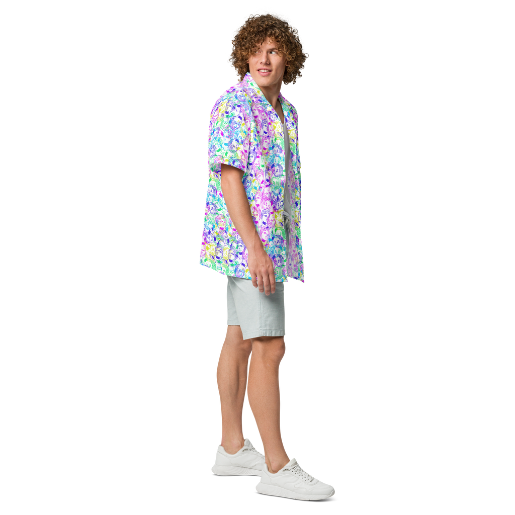 VOSRIO Επιλέξτε CMYK Hawaiian Unisex πουκάμισο με κουμπί