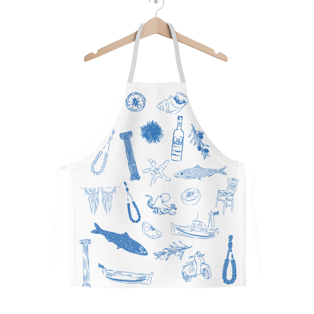 Greek Sardelles Adult Apron