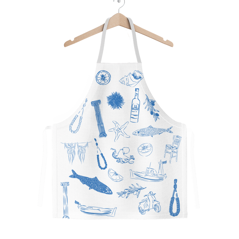 Greek Sardelles Adult Apron