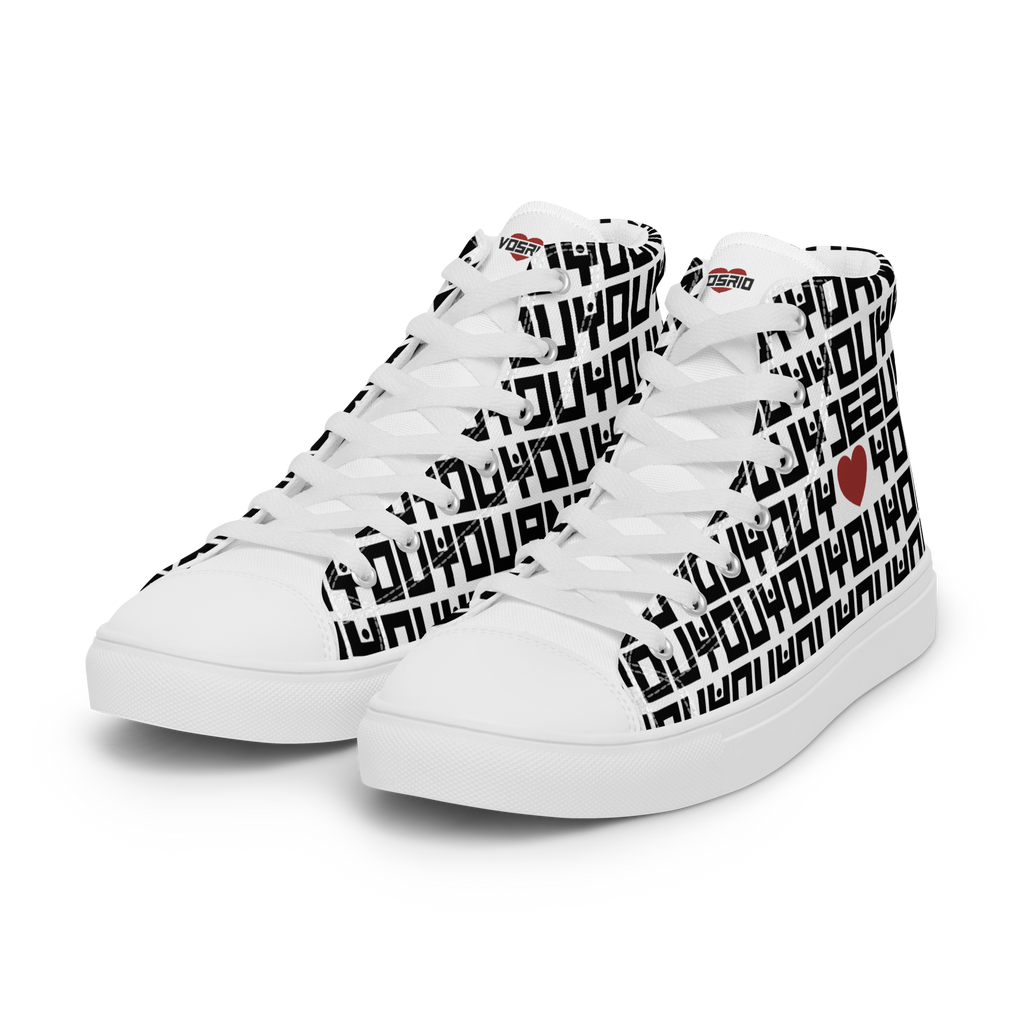 Jesus Loves Everyone Men’s high top canvas shoes