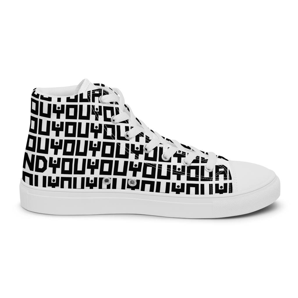 Jesus Loves Everyone Men’s high top canvas shoes