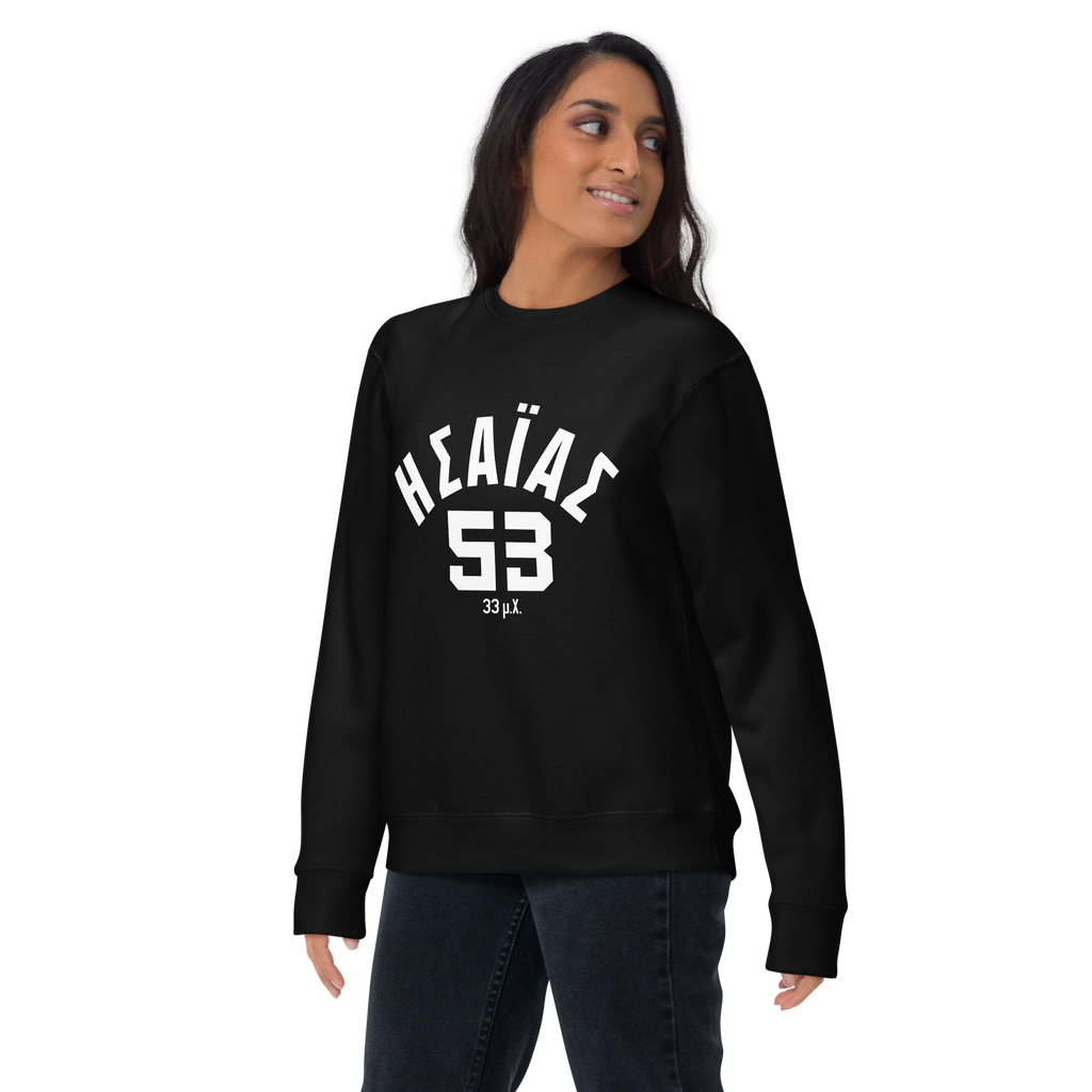 Isaiah 53 Established 33 AD Unisex Premium Sweatshirt