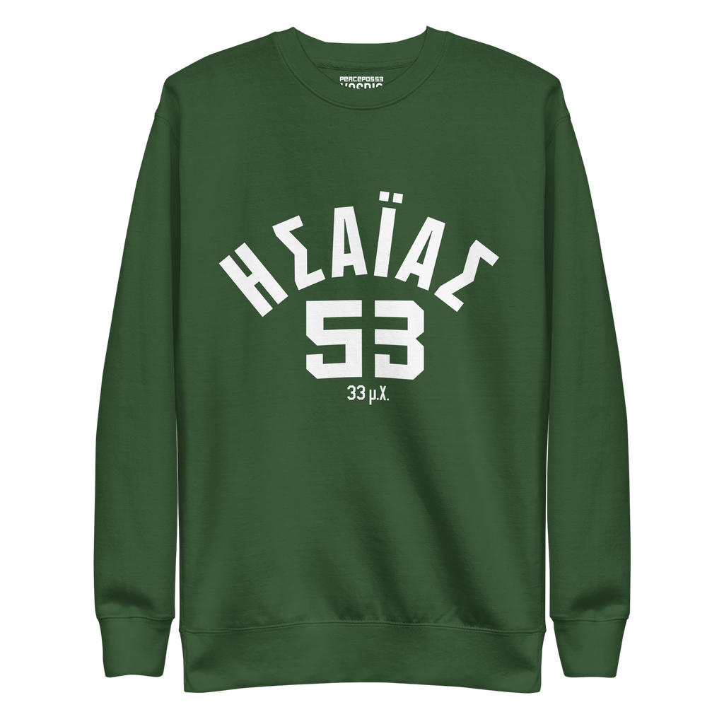 Isaiah 53 Established 33 AD Unisex Premium Sweatshirt