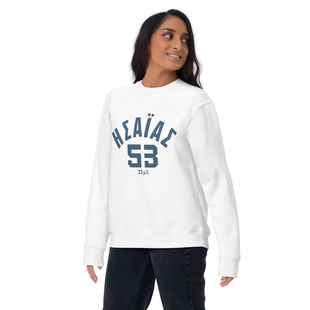 Isaiah 53 Established 33 AD Unisex Premium Sweatshirt