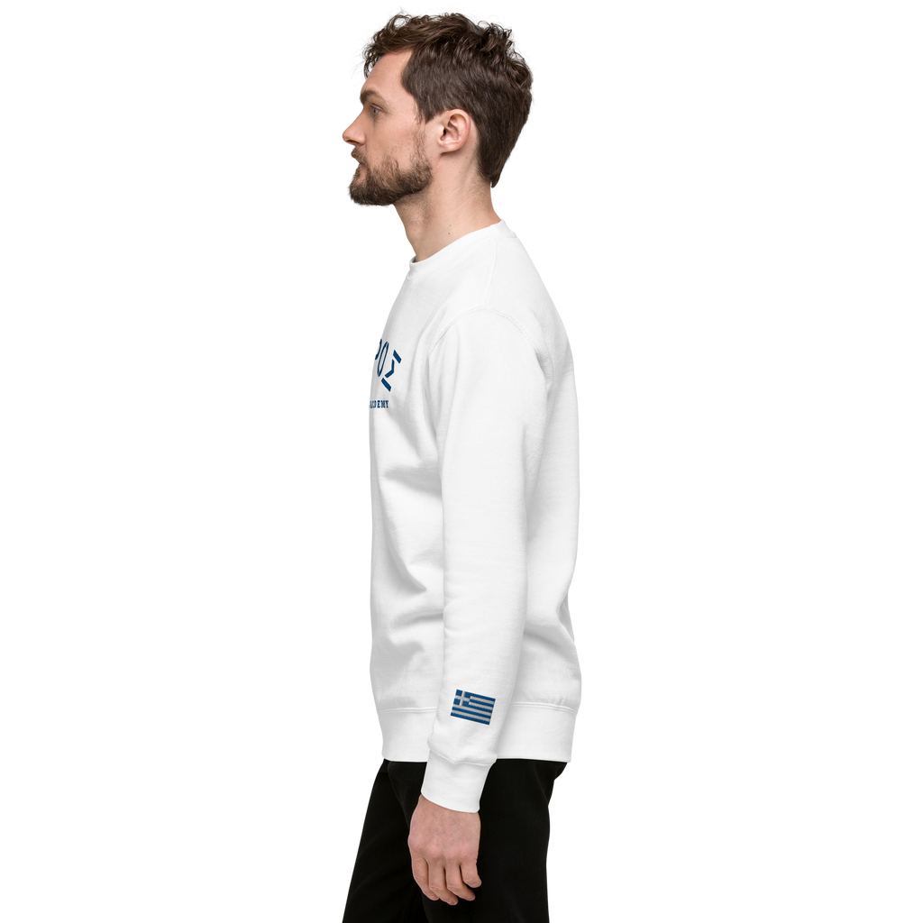 Leros Diving Academy Greece Embroidered Unisex Premium Sweatshirt