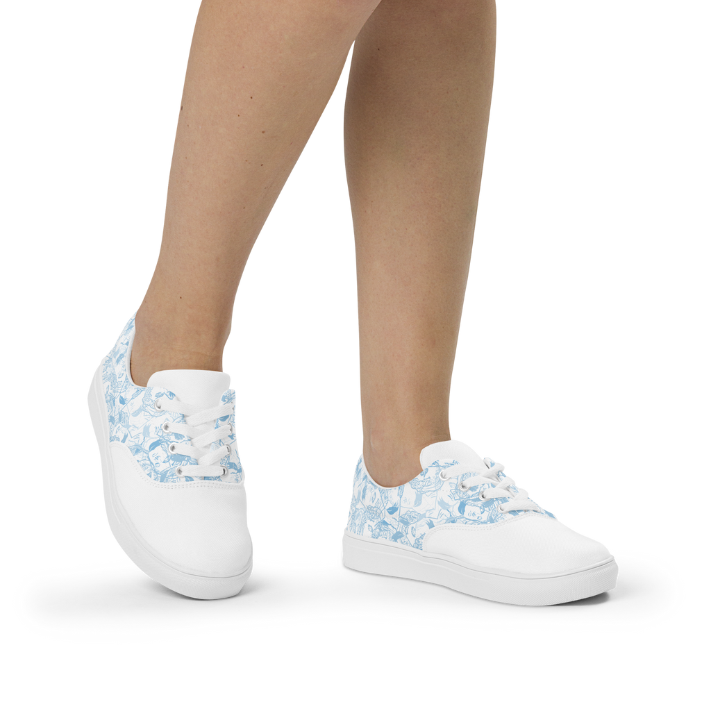 VOSRIO Hellas Stadium Women’s lace-up canvas shoes