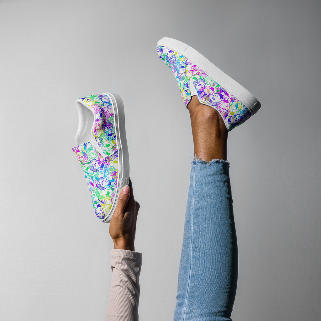 VOSRIO Select CMYK Women’s slip-on canvas shoes