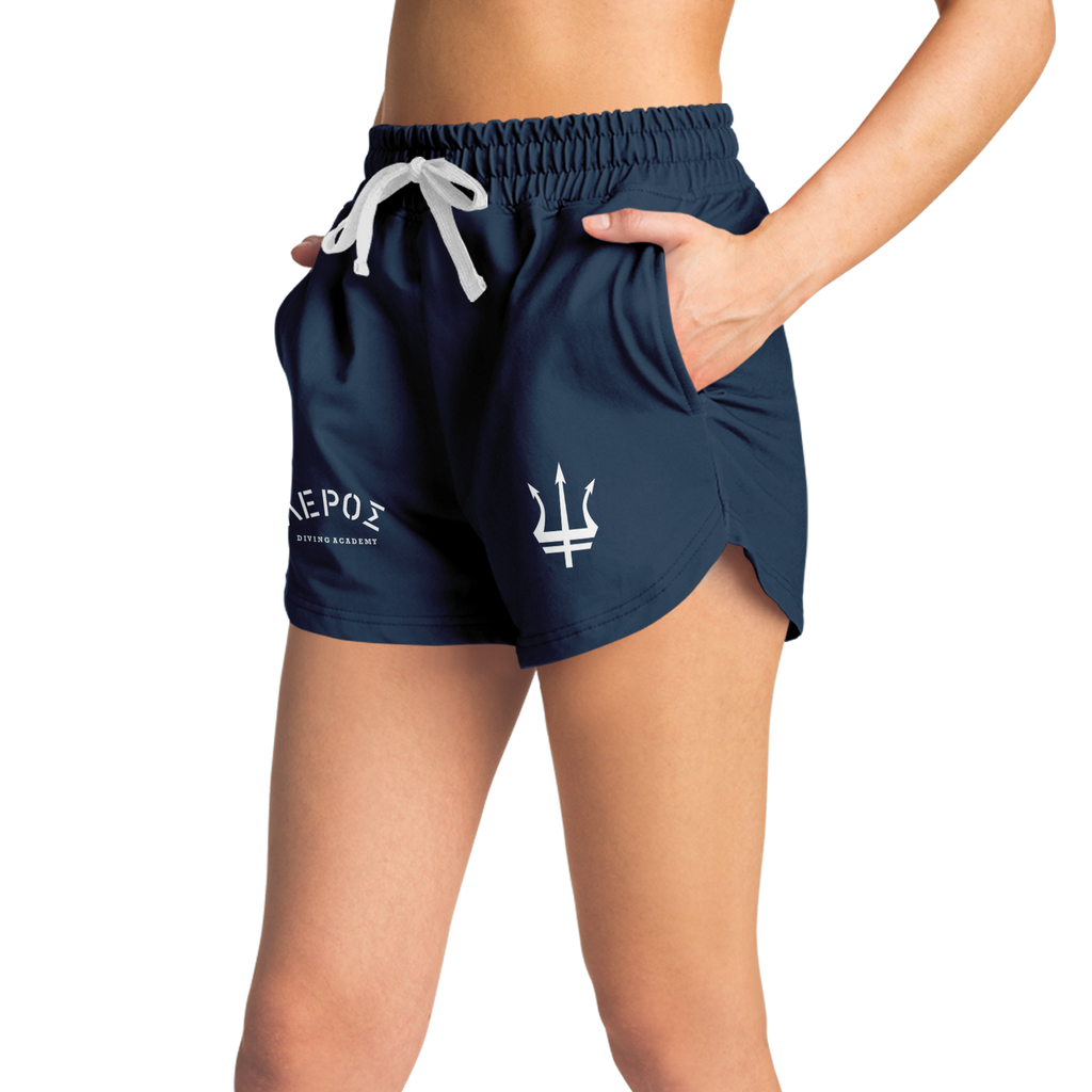Leros Diving Academy 1991 Women's Loose Shorts Navy