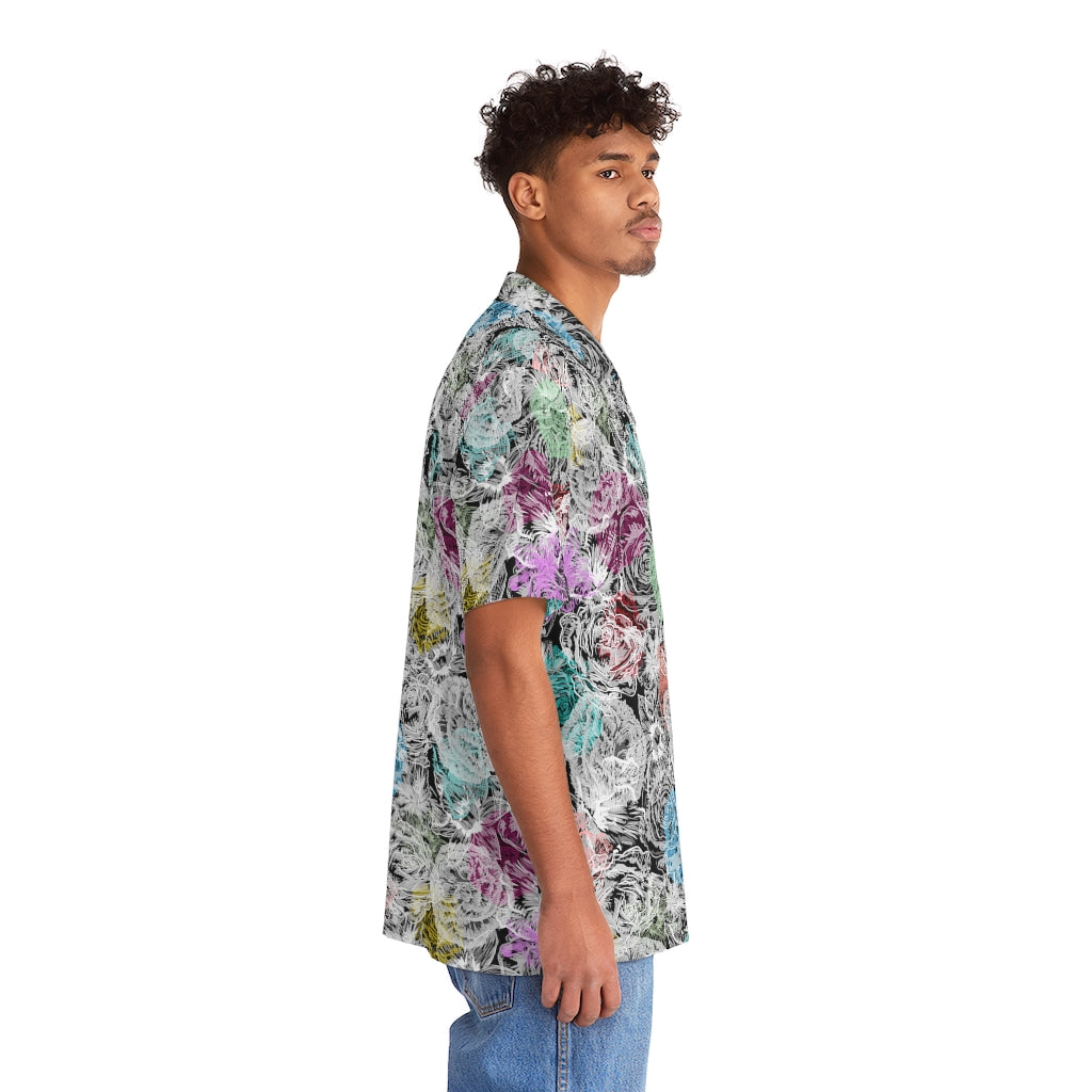 God's Patches Black Men's Hawaiian Shirt