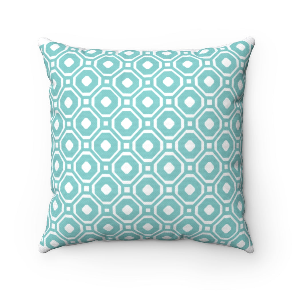 Yiayia's Style Kentima Turquoise Square Pillow
