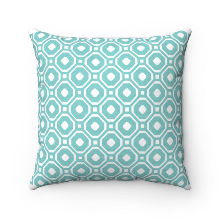 Yiayia's Style Kentima Turquoise Square Pillow