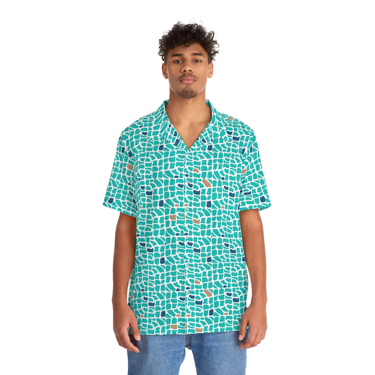 Mykonos Walk Men's Hawaiian Shirt