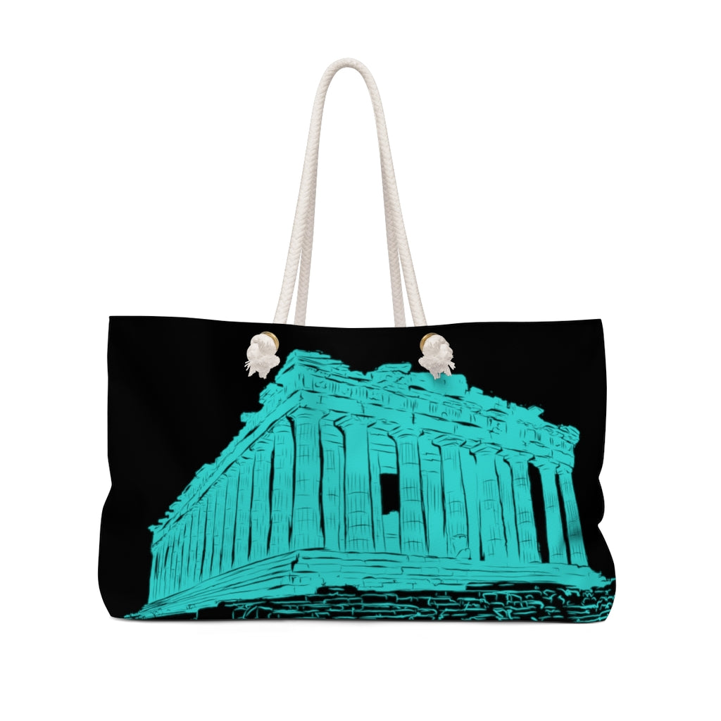 Athens Tourist Black Weekender Bag