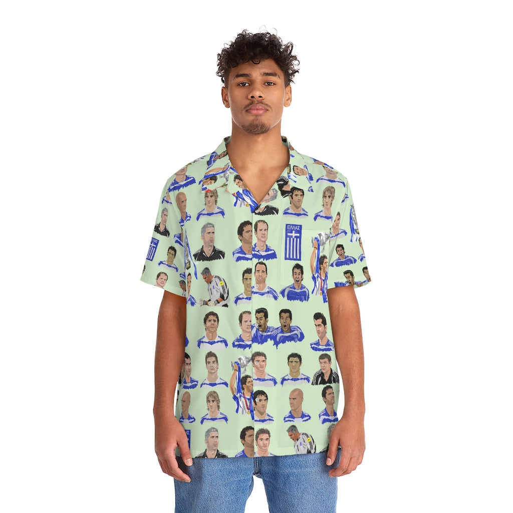 Greek Head Shots Lime 2004 Hawaiian Shirt
