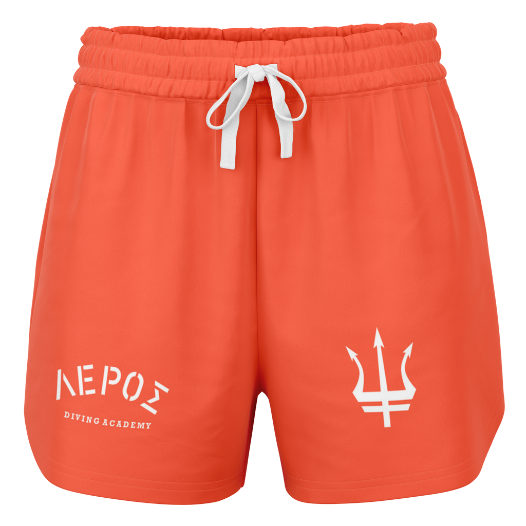 Leros Diving Academy 1991 Women's Loose Shorts Orange