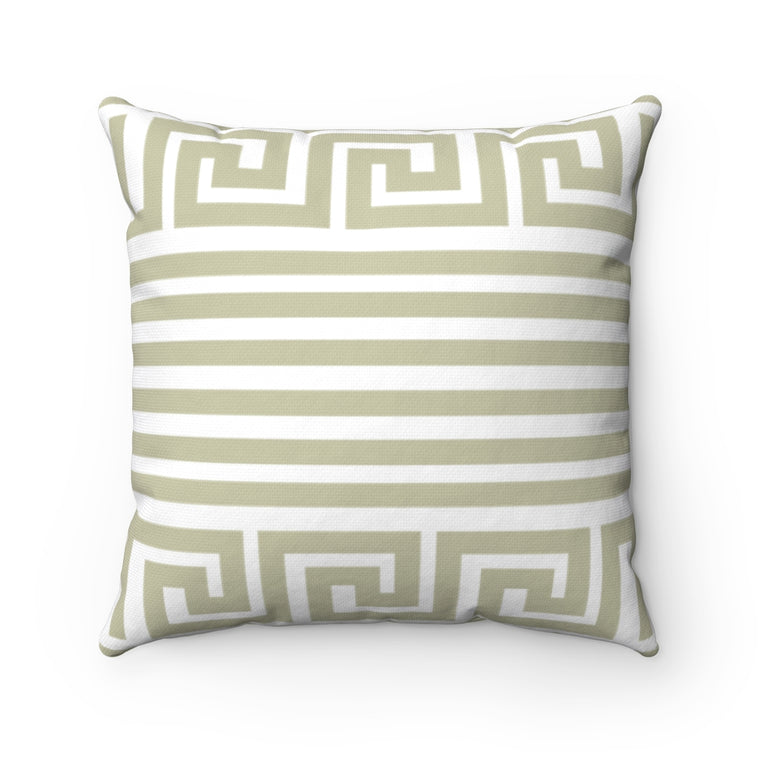 In Theory Olive Square Pillow